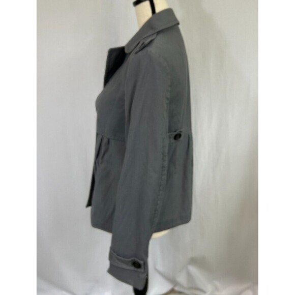 ANN TAYLOR LOFT Military Utility Cargo Jacket Coat - Gray Grey - Women's Sz Med - Picture 6 of 12